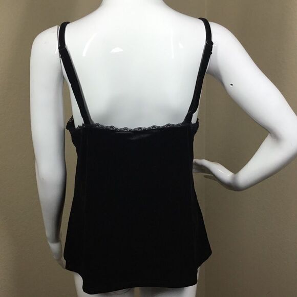 Ultra Flirt Lace Scoop Neck Velour Tank Top (C1) - Picture 2 of 6